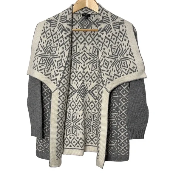 Talbots Petites Wool Cashmere Blend Fair Isle Cardigan Sweater Womens Size Sp - Picture 5 of 5